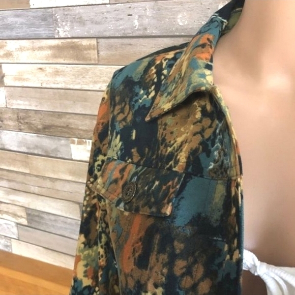 Christopher Banks Women's Jacket Leaf Print Multi Color M Petite - Picture 4 of 7